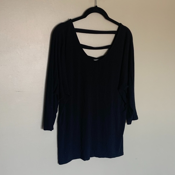 White House Black Market Tops - White House Black Market black 3/4 sleeve top sz M